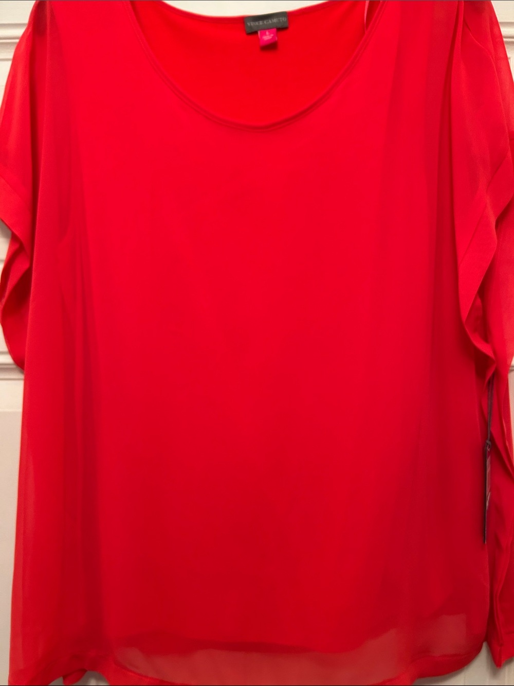 Vince Camuto Bright Red Scoop Neck Tank